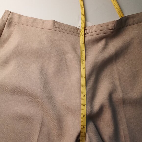 NWT Alfred Dunner Pants Size 18 Short Viennese Waltz Wide Leg High Rise Beige - Picture 8 of 10